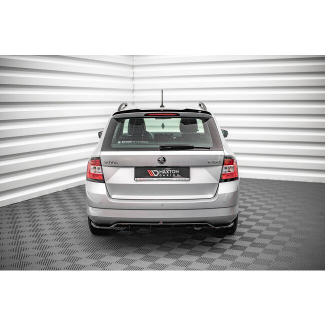 Maxton Design Spoiler CAP für Skoda Fabia Combi Mk3 schwarz Hochglanz