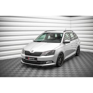 Maxton Design Front Ansatz V.2 / V2 für Skoda Fabia Mk3 schwarz Hochglanz