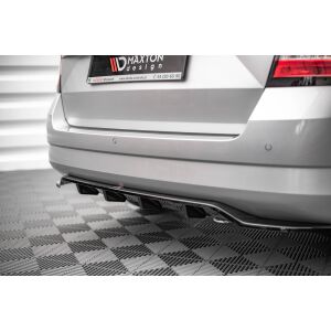 Maxton Design Mittlerer Heckdiffusor Ansatz DTM Look für Skoda Fabia Combi Mk3 schwarz Hochglanz