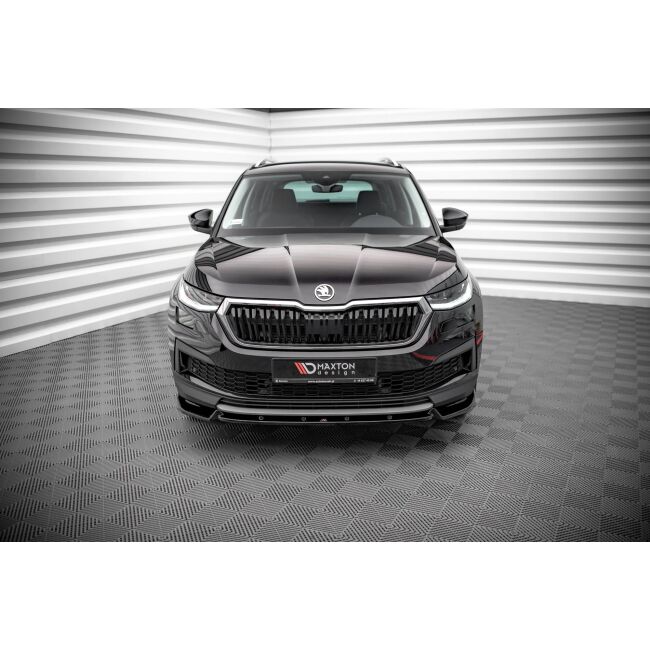 Maxton Design Front Ansatz V.1 / V1 für Skoda Kodiaq Mk1 Facelift schwarz Hochglanz