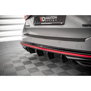Maxton Design Heckdiffusor Ansatz für Skoda Octavia RS Mk4 schwarz Hochglanz