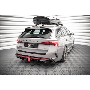 Maxton Design Heckdiffusor Ansatz für Skoda Octavia RS Mk4 schwarz Hochglanz