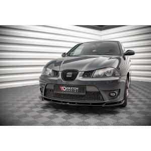 Maxton Design Front Ansatz V.2 / V2 für Seat Ibiza Cupra Mk3 schwarz Hochglanz