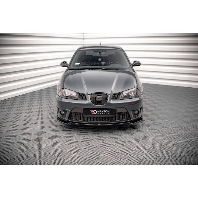 Maxton Design Front Ansatz V.3 / V3 für Seat Ibiza Cupra Mk3 schwarz Hochglanz