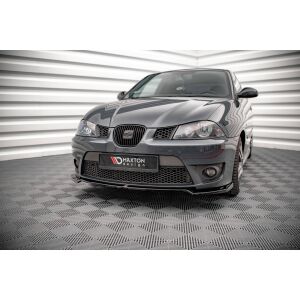 Maxton Design Front Ansatz V.3 / V3 für Seat Ibiza Cupra Mk3 schwarz Hochglanz