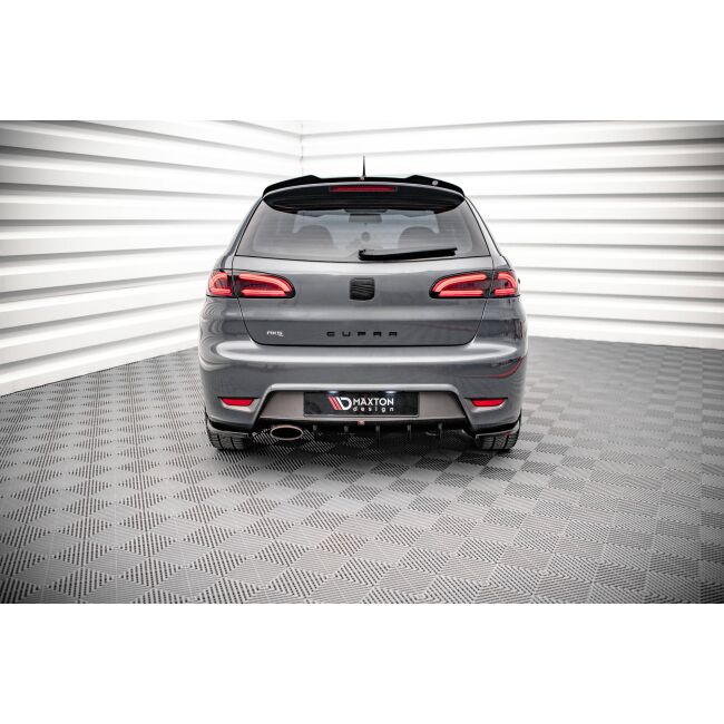 Maxton Design Heckdiffusor Ansatz für Seat Ibiza Cupra Mk3 schwarz Hochglanz