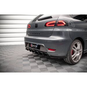 Maxton Design Heckdiffusor Ansatz für Seat Ibiza Cupra Mk3 schwarz Hochglanz
