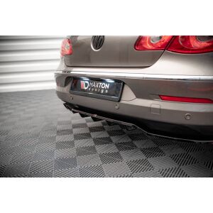 Maxton Design Mittlerer Heckdiffusor Ansatz DTM Look für Volkswagen Passat CC schwarz Hochglanz