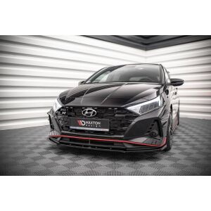 Maxton Design Front Ansatz V.1 / V1 für Hyundai I20 N Mk3 schwarz Hochglanz