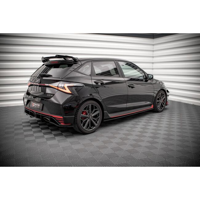 Maxton Design Seitenschweller Ansatz für Hyundai I20 N Mk3 schwarz Hochglanz