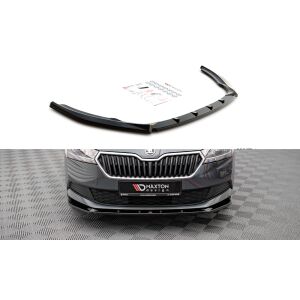 Maxton Design Front Ansatz für Skoda Fabia Mk3 Facelift schwarz Hochglanz