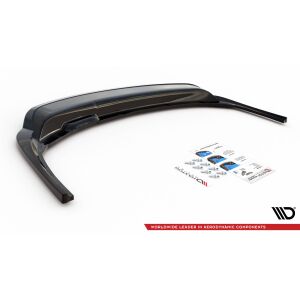 Maxton Design Mittlerer Heckdiffusor Ansatz DTM Look für Skoda Fabia Combi Mk3 Facelift schwarz Hochglanz