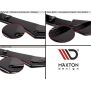 Maxton Design Mittlerer Heckdiffusor Ansatz DTM Look für Skoda Fabia Combi Mk3 Facelift schwarz Hochglanz