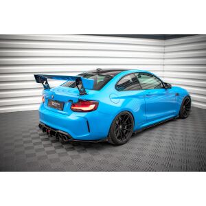 Maxton Design Street Pro Heck Ansatz Flaps Diffusor +Flaps für BMW M2 F87 schwarz Hochglanz