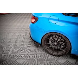 Maxton Design Street Pro Heck Ansatz Flaps Diffusor +Flaps für BMW M2 F87 schwarz Hochglanz