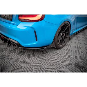 Maxton Design Street Pro Heck Ansatz Flaps Diffusor +Flaps für BMW M2 F87 schwarz Hochglanz