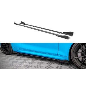 Maxton Design Street Pro Seitenschweller Ansatz für + Flaps BMW M2 F87 schwarz Hochglanz