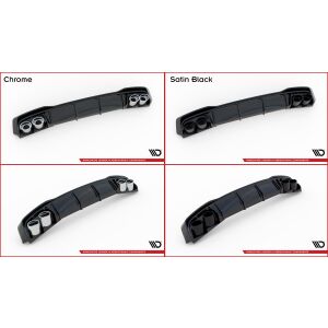 Maxton Design Heckdiffusor Ansatz für + Endschalldampfer Sportauspuff Attrappe Audi A3 S-Line Sportback 8Y