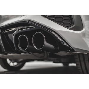 Maxton Design Heckdiffusor Ansatz für + Endschalldampfer Sportauspuff Attrappe Audi A3 S-Line Sportback 8Y