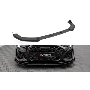 Maxton Design Street Pro Front Ansatz für +Flaps für V.1 / V1 + Flaps Audi RS3 8Y schwarz Hochglanz