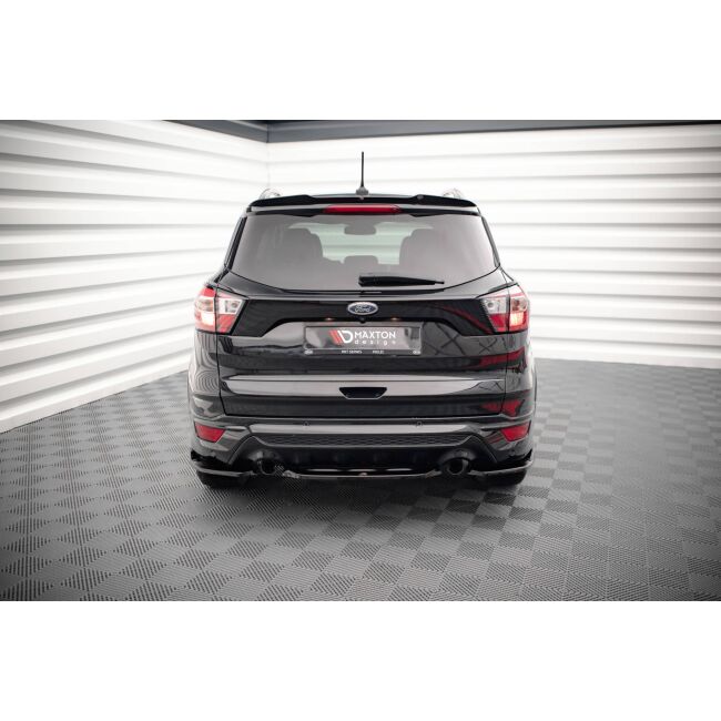 Maxton Design Mittlerer Heckdiffusor Ansatz für Ford Escape ST-Line Mk3 schwarz Hochglanz