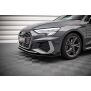 Maxton Design Street Pro Front Ansatz für +Flaps für V.1 / V1 + Flaps Audi S3 / A3 S-Line 8Y schwarz Hochglanz