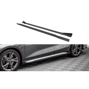 Maxton Design Street Pro Seitenschweller Ansatz für + Flaps Audi S3 / A3 S-Line 8Y schwarz Hochglanz