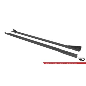 Maxton Design Street Pro Seitenschweller Ansatz für + Flaps Audi S3 / A3 S-Line 8Y schwarz Hochglanz