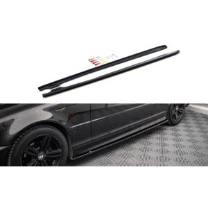 Maxton Design Seitenschweller Ansatz für V.2 / V2 für BMW 3er Coupe M-Paket E46 schwarz Hochglanz