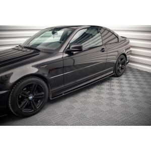 Maxton Design Seitenschweller Ansatz für V.2 / V2 für BMW 3er Coupe M-Paket E46 schwarz Hochglanz