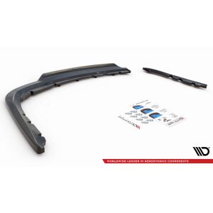 Maxton Design Mittlerer Heckdiffusor Ansatz DTM Look für BMW 3er Limousine E90 schwarz Hochglanz