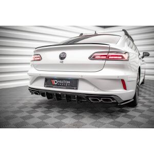 Maxton Design Heckdiffusor Ansatz für Volkswagen Arteon R schwarz Hochglanz