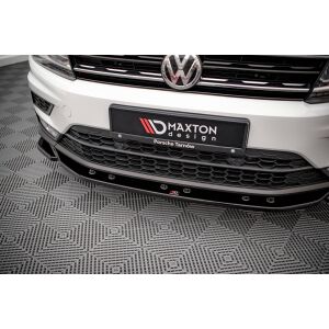 Maxton Design Front Ansatz für Volkswagen Tiguan Mk2 schwarz Hochglanz