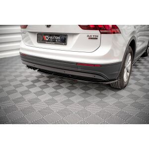 Maxton Design Heck Ansatz Flaps Diffusor für Volkswagen Tiguan Mk2 schwarz Hochglanz