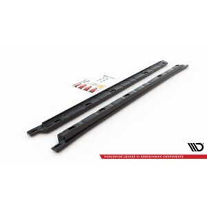 Maxton Design Seitenschweller Ansatz für Volkswagen Tiguan Mk2 schwarz Hochglanz