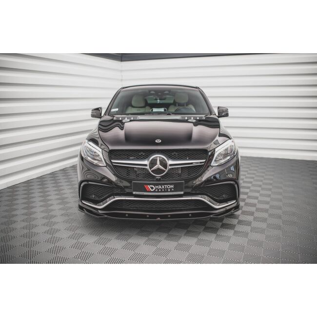 Maxton Design Front Ansatz V.2 / V2 für Mercedes-Benz GLE Coupe 63 AMG C292 schwarz Hochglanz