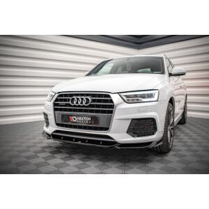 Maxton Design Front Ansatz V.1 / V1 für Audi Q3 S-Line 8U Facelift schwarz Hochglanz