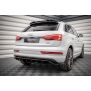 Maxton Design Mittlerer Heckdiffusor Ansatz DTM Look für Audi Q3 S-Line 8U Facelift schwarz Hochglanz