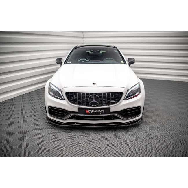 Maxton Design Front Ansatz V.3 / V3 für Mercedes-AMG C63 Coupe C205 Facelift schwarz Hochglanz