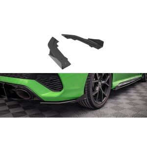 Maxton Design Street Pro Heck Ansatz Flaps Diffusor +Flaps für Audi RS3 Limousine 8Y schwarz Hochglanz