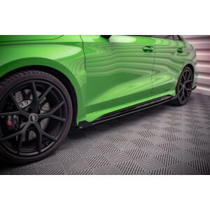 Maxton Design Street Pro Seitenschweller Ansatz für + Flaps Audi RS3 Limousine 8Y schwarz Hochglanz