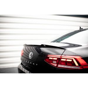 Maxton Design Spoiler CAP für Volkswagen Passat Limousine B8 Facelift schwarz Hochglanz