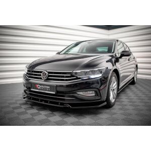 Maxton Design Front Ansatz V.2 / V2 für Volkswagen Passat B8 Facelift schwarz Hochglanz