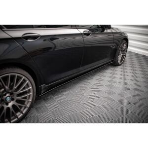 Maxton Design Seitenschweller Ansatz für BMW 7 M-Paket F01 schwarz Hochglanz